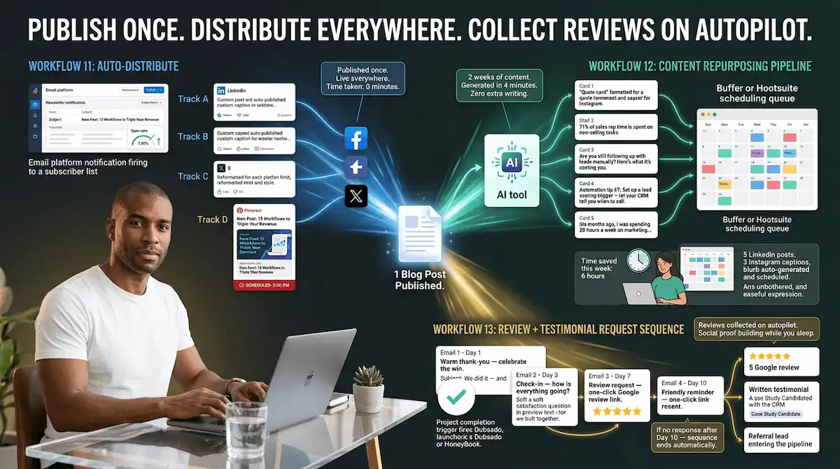 automated content and social media marketing workflows