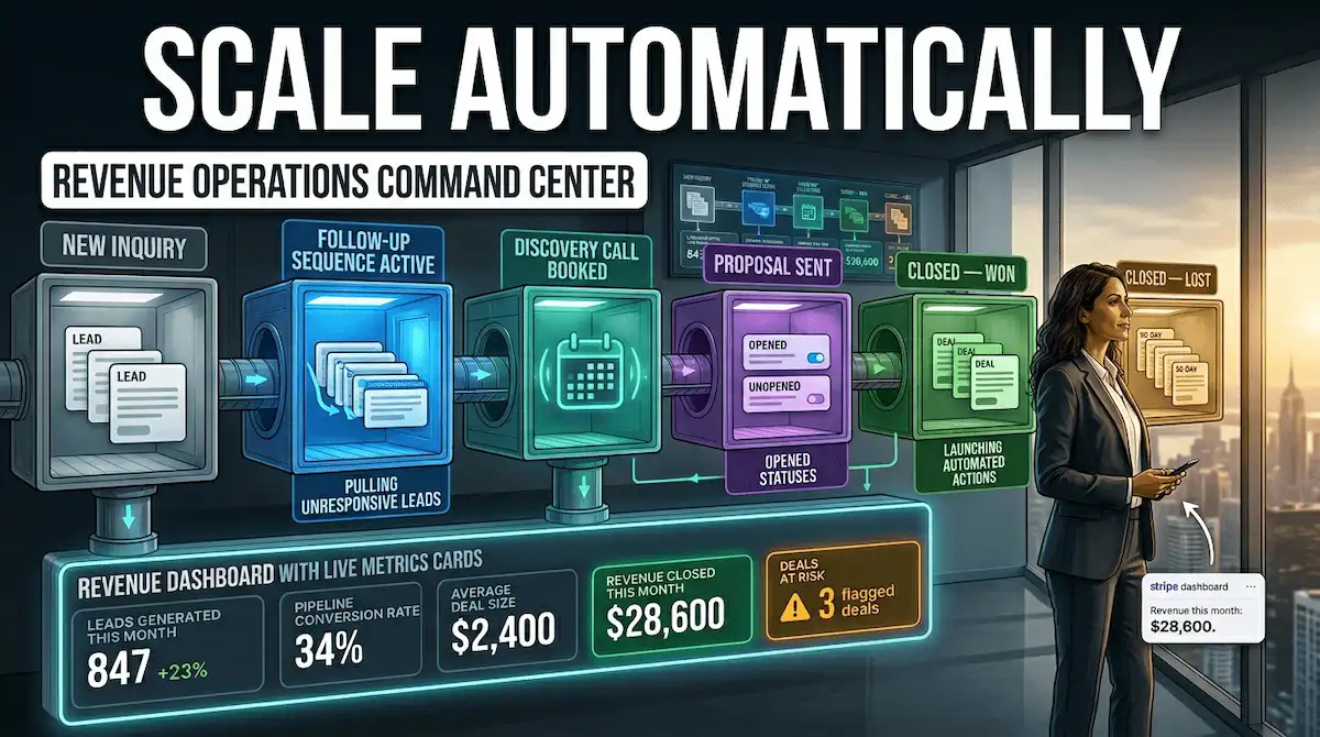 automated sales pipeline and revenue operations dashboard